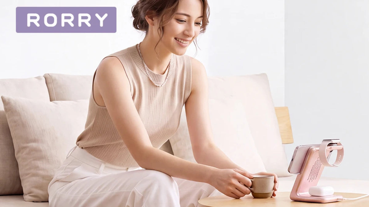 RORRY AuraDock、ケーブルレスを叶える10000mAh着脱式4in1充電ステーション