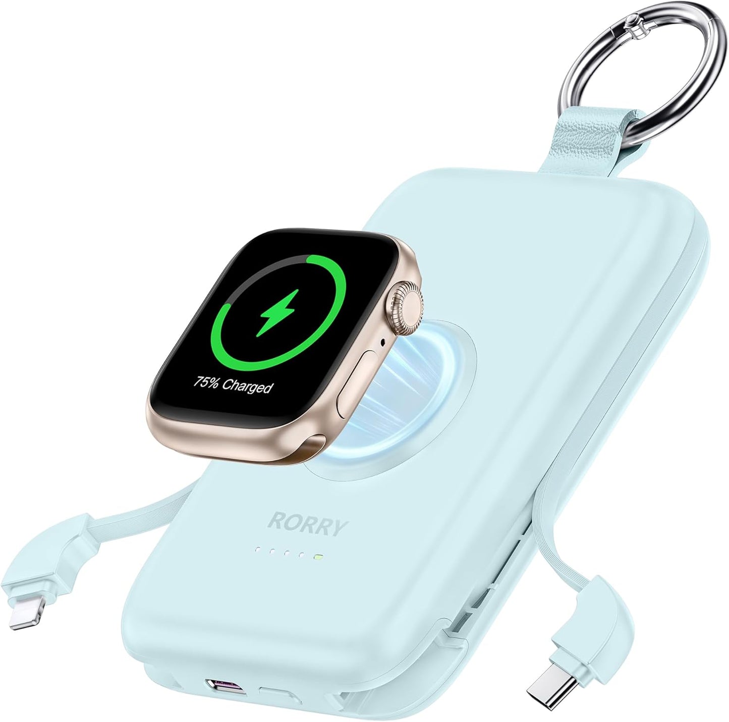 RORRY【進級プロ版 急速充電】アップルウォッチ モバイルバッテリー 10000mAh
