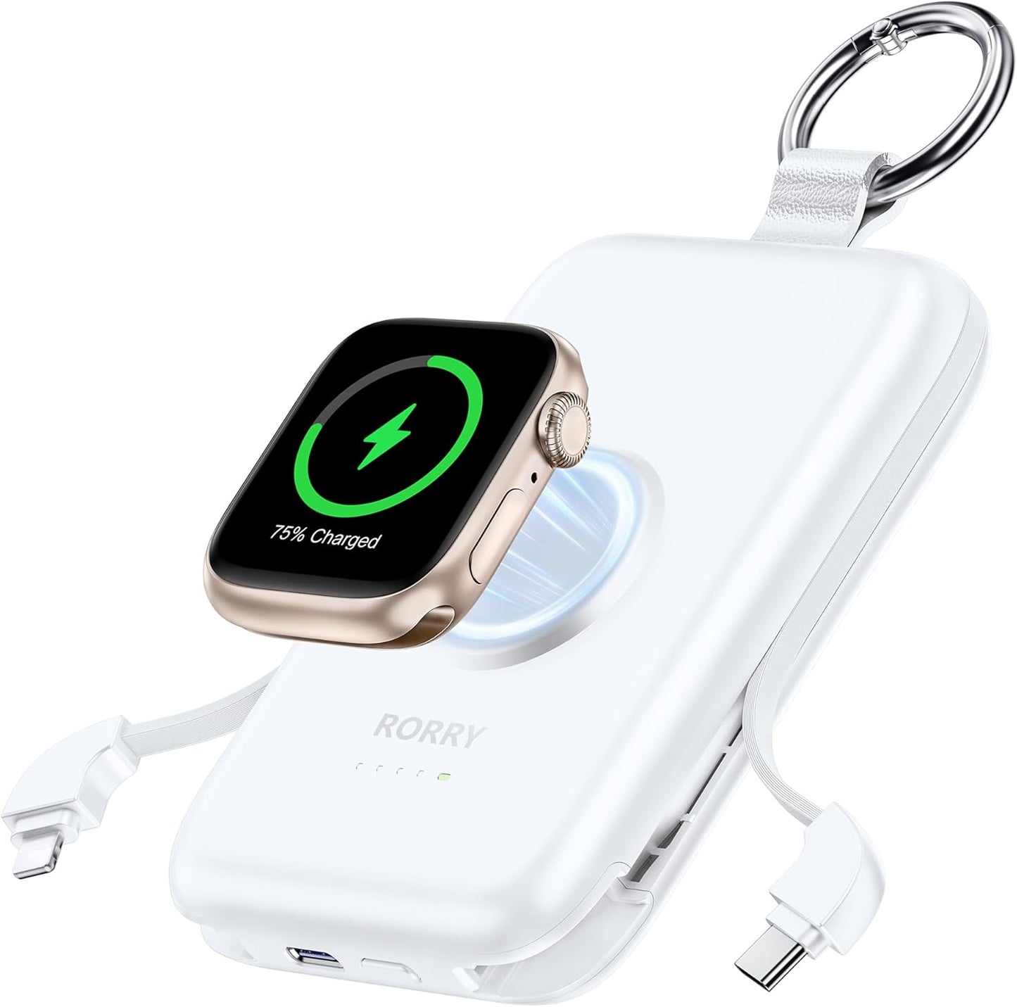 RORRY【進級プロ版 急速充電】アップルウォッチ モバイルバッテリー 10000mAh