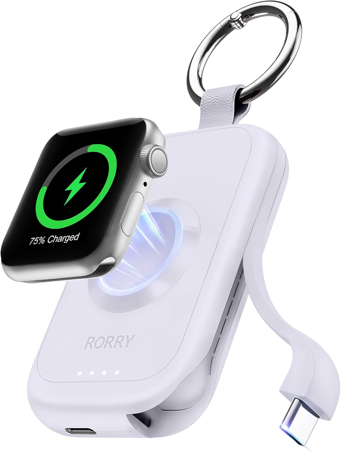 RORRY アップルウォッチ 充電器 モバイルバッテリー 2500mah