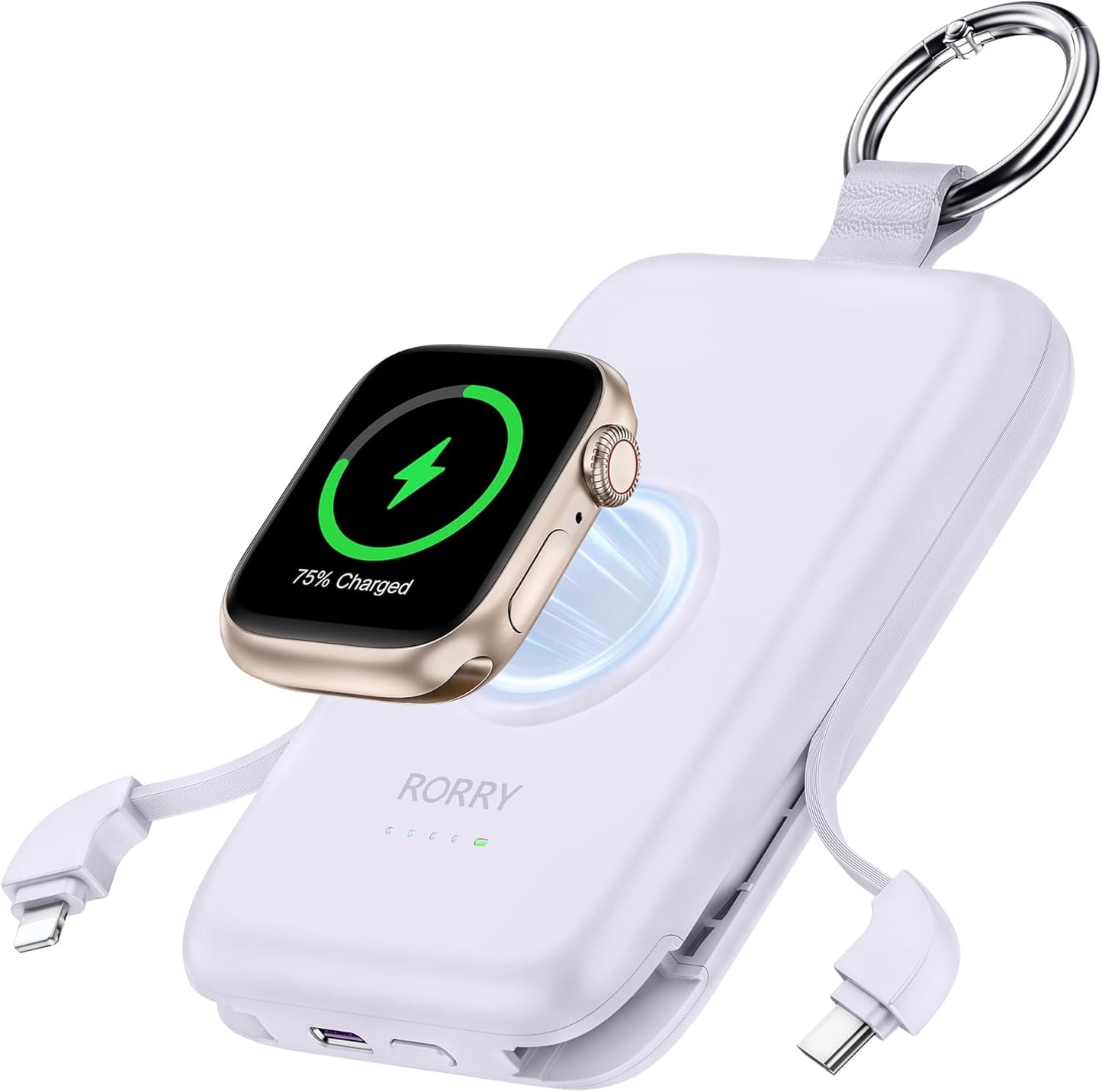 RORRY【進級プロ版 急速充電】アップルウォッチ モバイルバッテリー 10000mAh