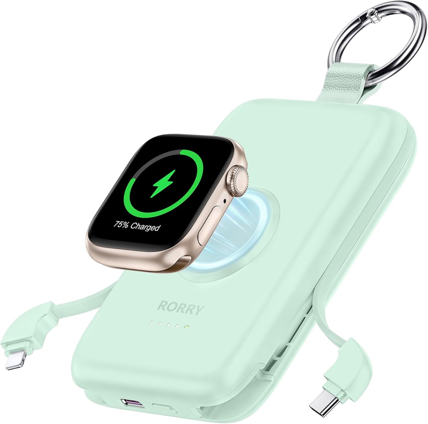 RORRY【進級プロ版 急速充電】アップルウォッチ モバイルバッテリー 10000mAh