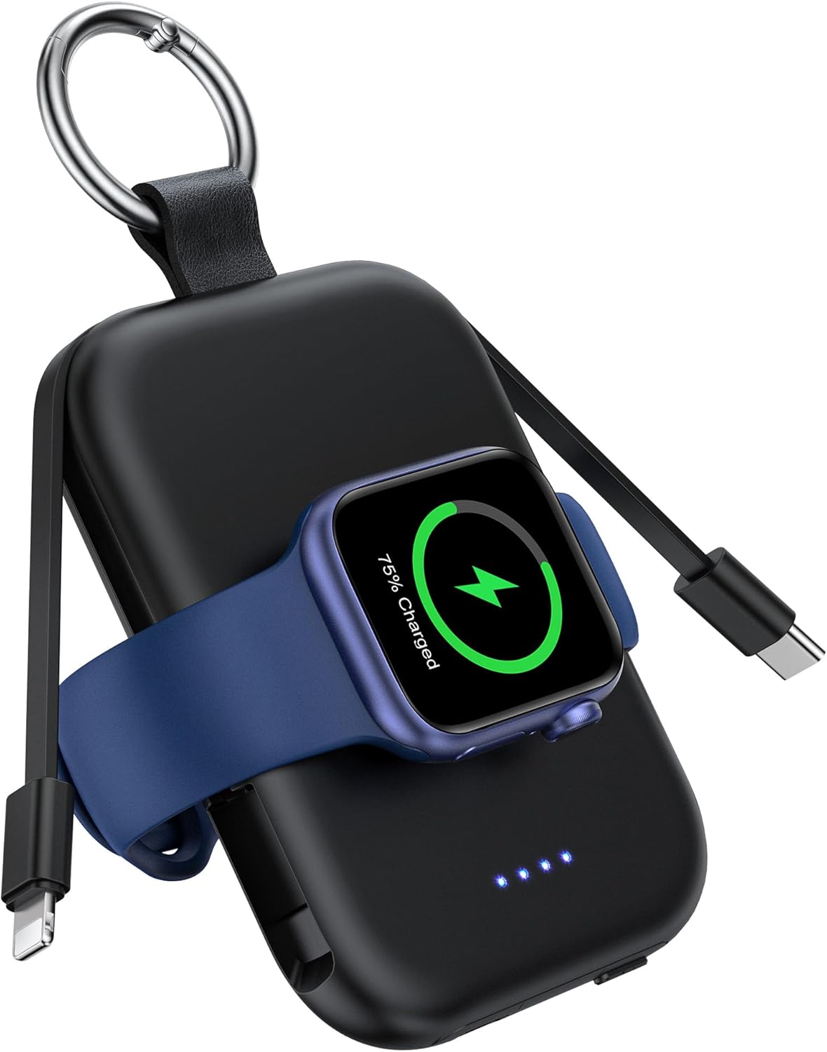 RORRY apple watch 充電器 モバイルバッテリー 5000mAh 2本ケーブル内蔵
