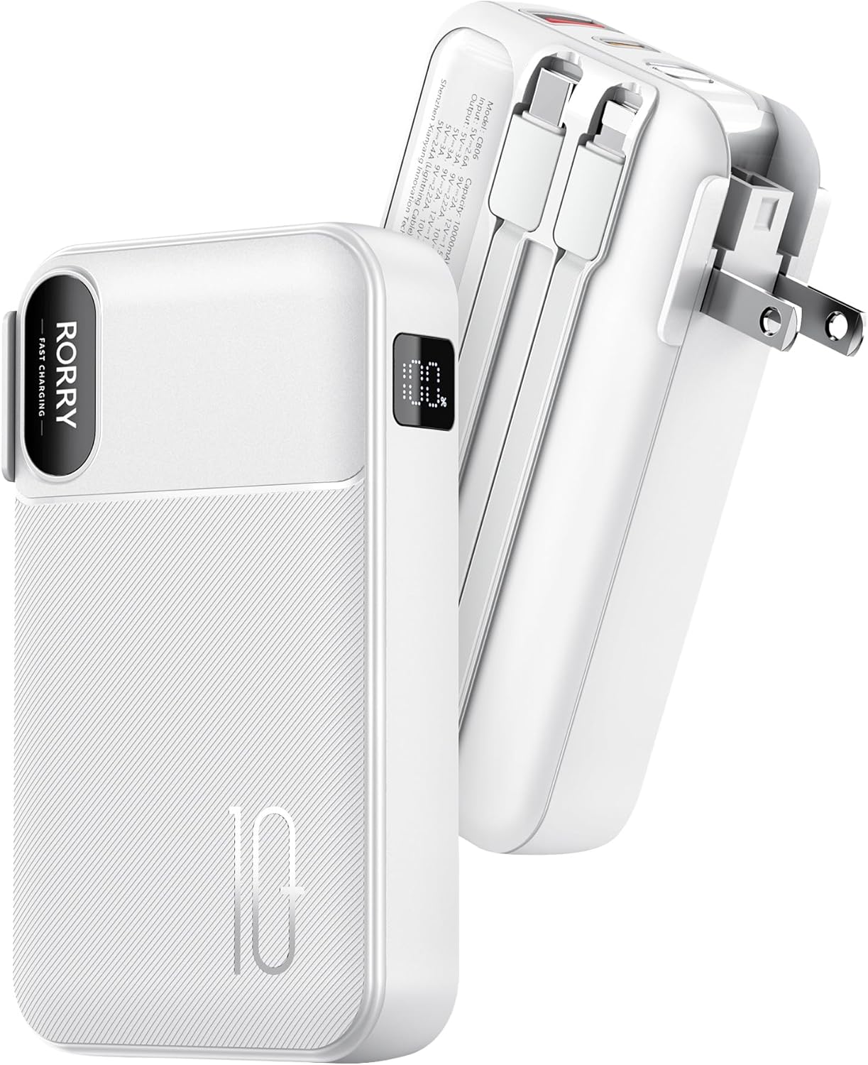 RORRY【モバイルバッテリー コンセント一体型 10000mAh