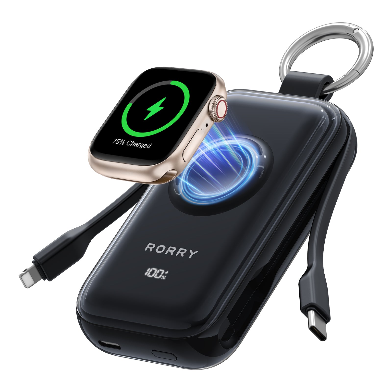RORRY CharmGo D4 10000mAh キーホルダー型モバイルバッテリー 45W急速充電