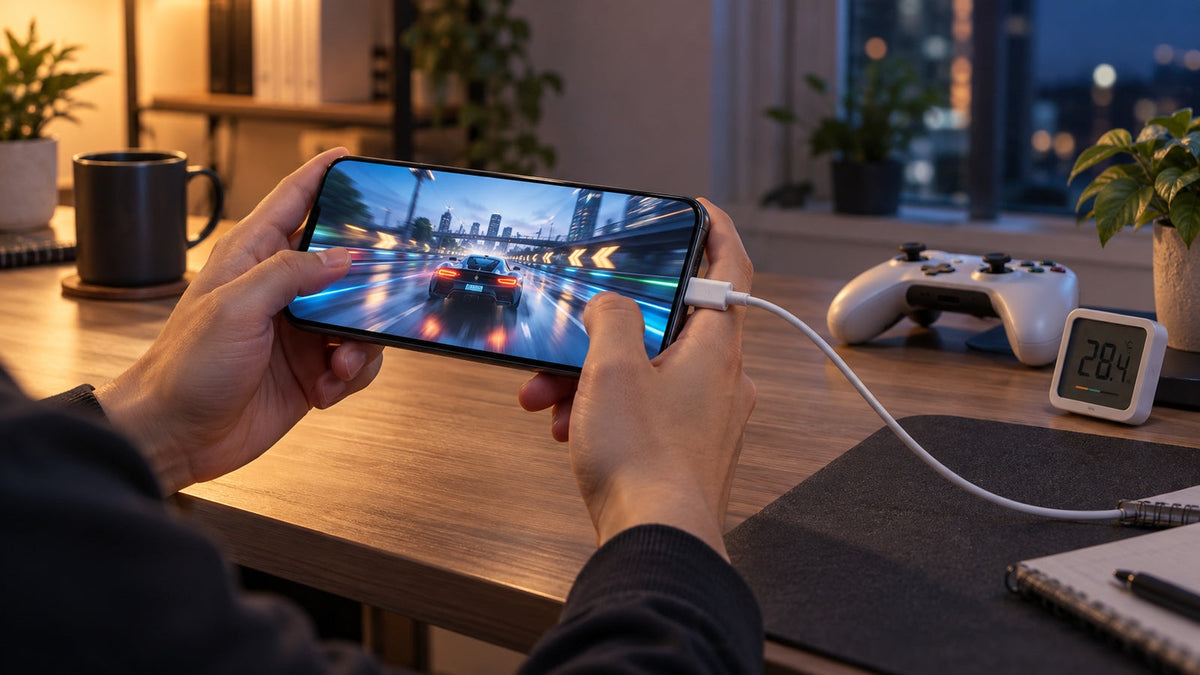 iPhone 18 Proを充電しながらゲームするデスク環境