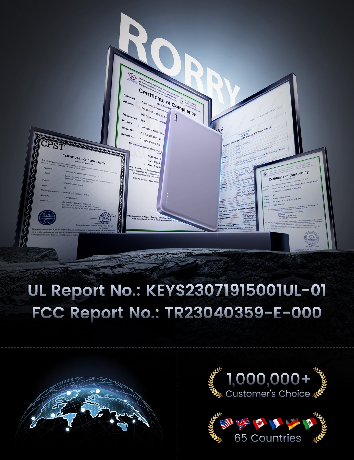 RORRY D14 モバイルバッテリー MagSafe対応 5000mAh 超薄型アルミ 2台同時ワイヤレス充電 PSE認証 iPhone 17/16/15/14/13/12対応