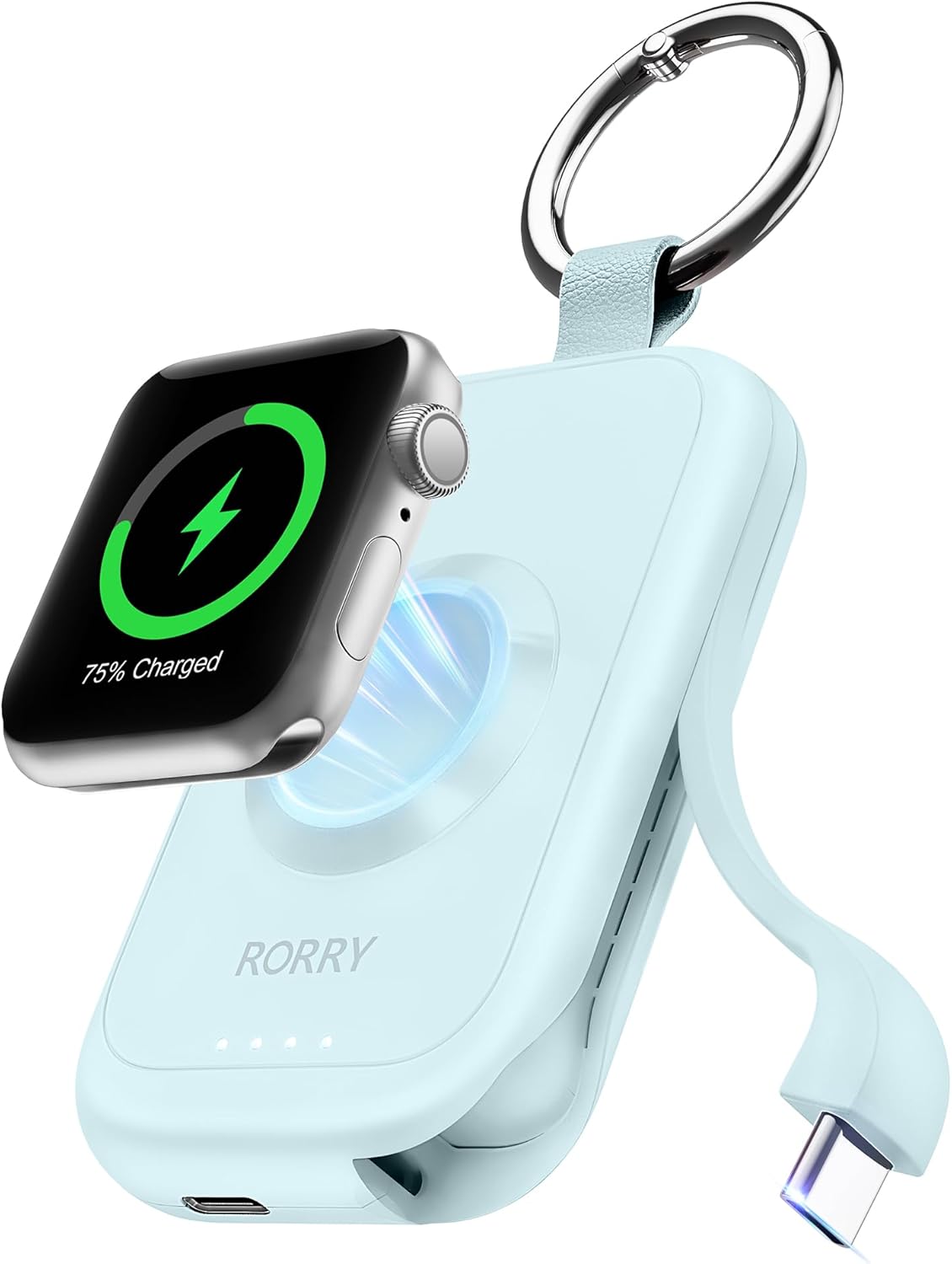 RORRY アップルウォッチ 充電器 モバイルバッテリー 2500mah