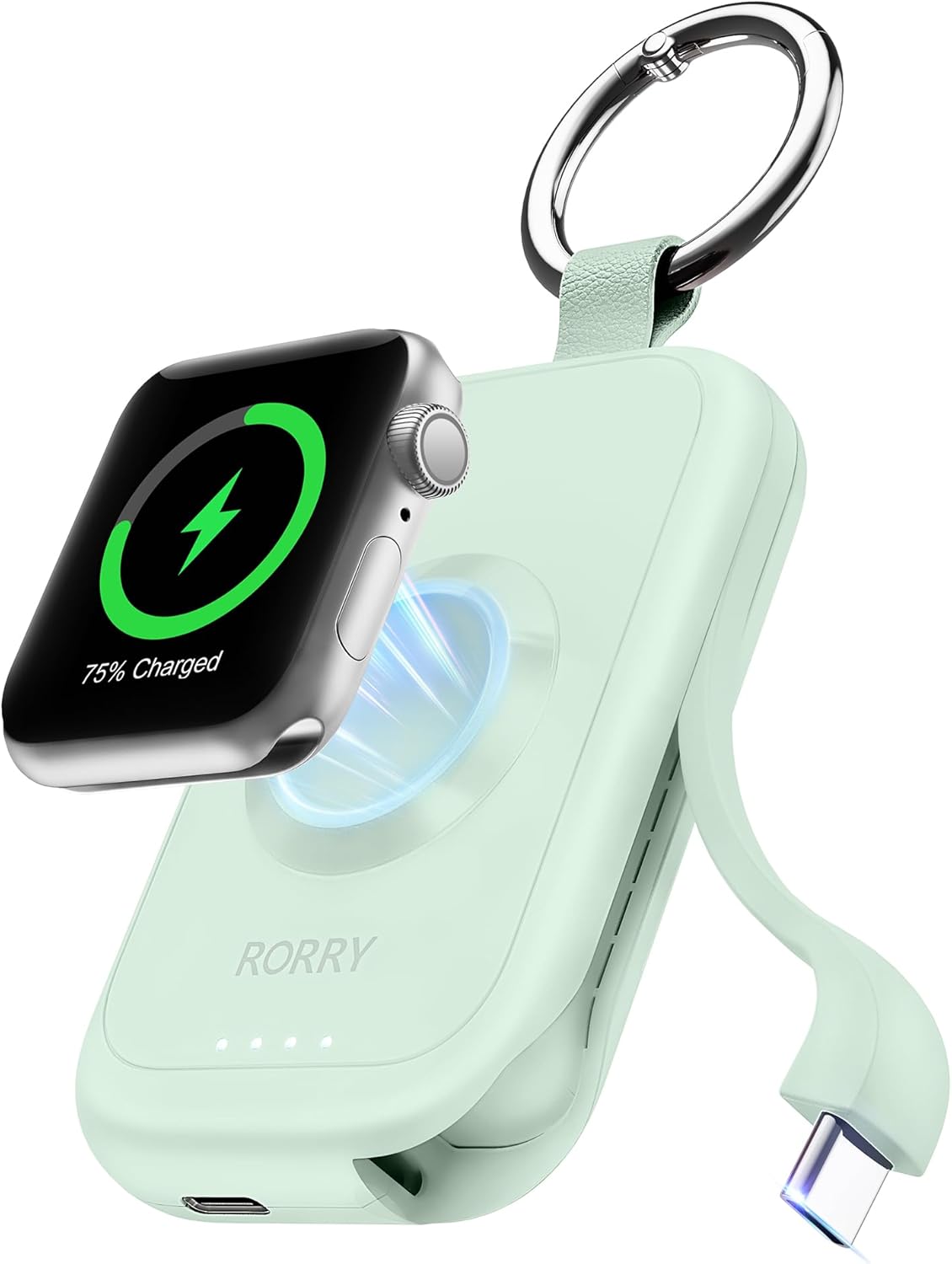 RORRY アップルウォッチ 充電器 モバイルバッテリー 2500mah