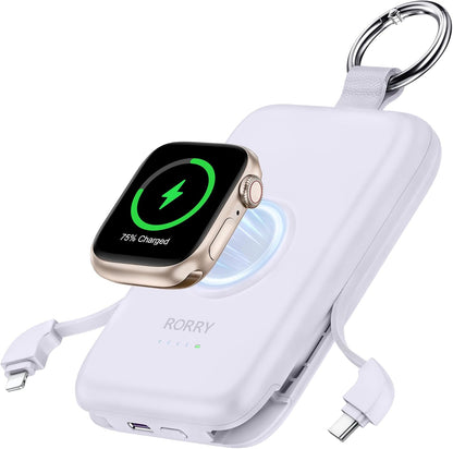 RORRY【進級プロ版 急速充電】アップルウォッチ モバイルバッテリー 10000mAh