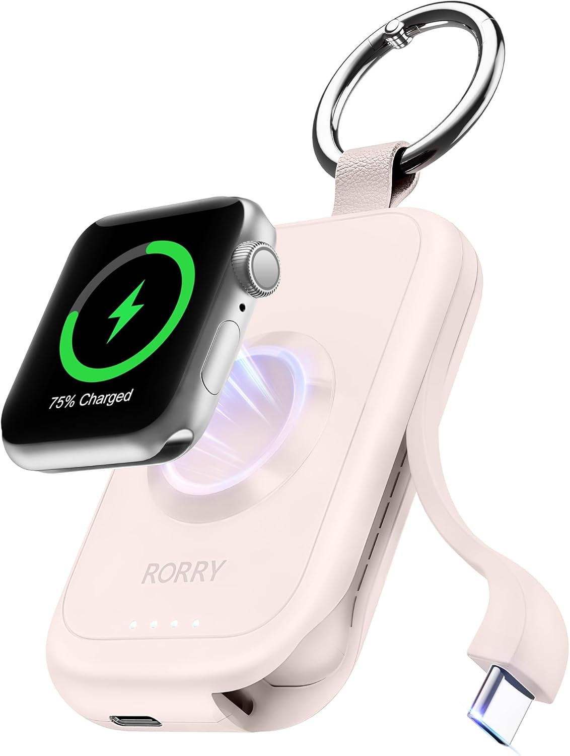 RORRY アップルウォッチ 充電器 モバイルバッテリー 2500mah