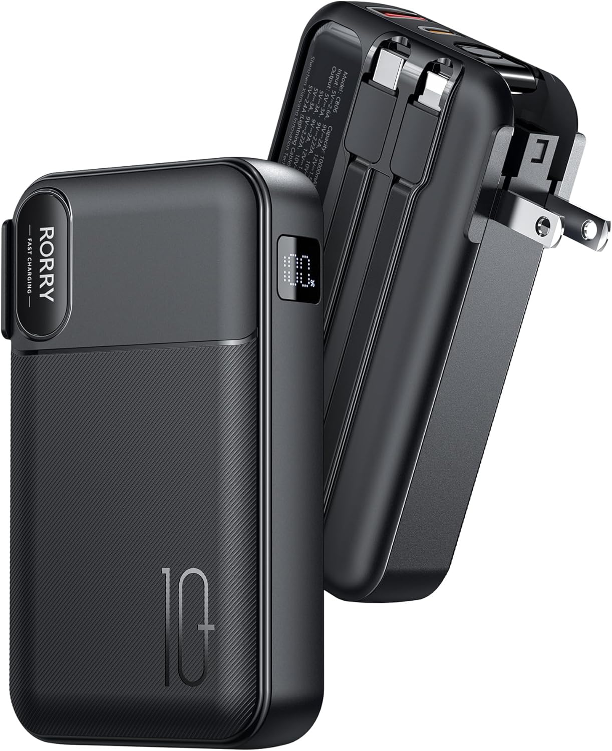 RORRY【モバイルバッテリー コンセント一体型 10000mAh
