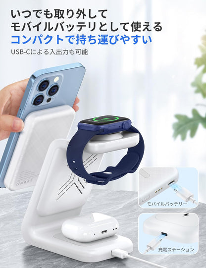 RORRY ワイヤレス充電器 4in1 モバイルバッテリー