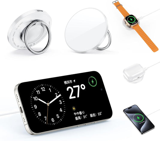 RORRY 3IN1ワイヤレス スマホリング・スタンド機能付