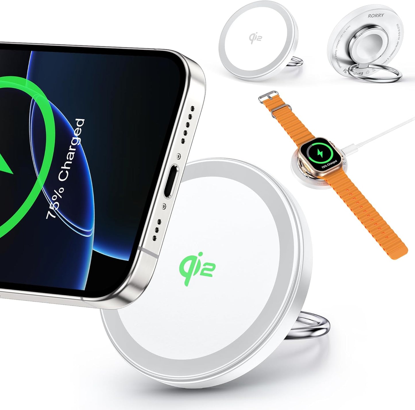 RORRY  qi2公式認証 3in1ワイヤレス充電器