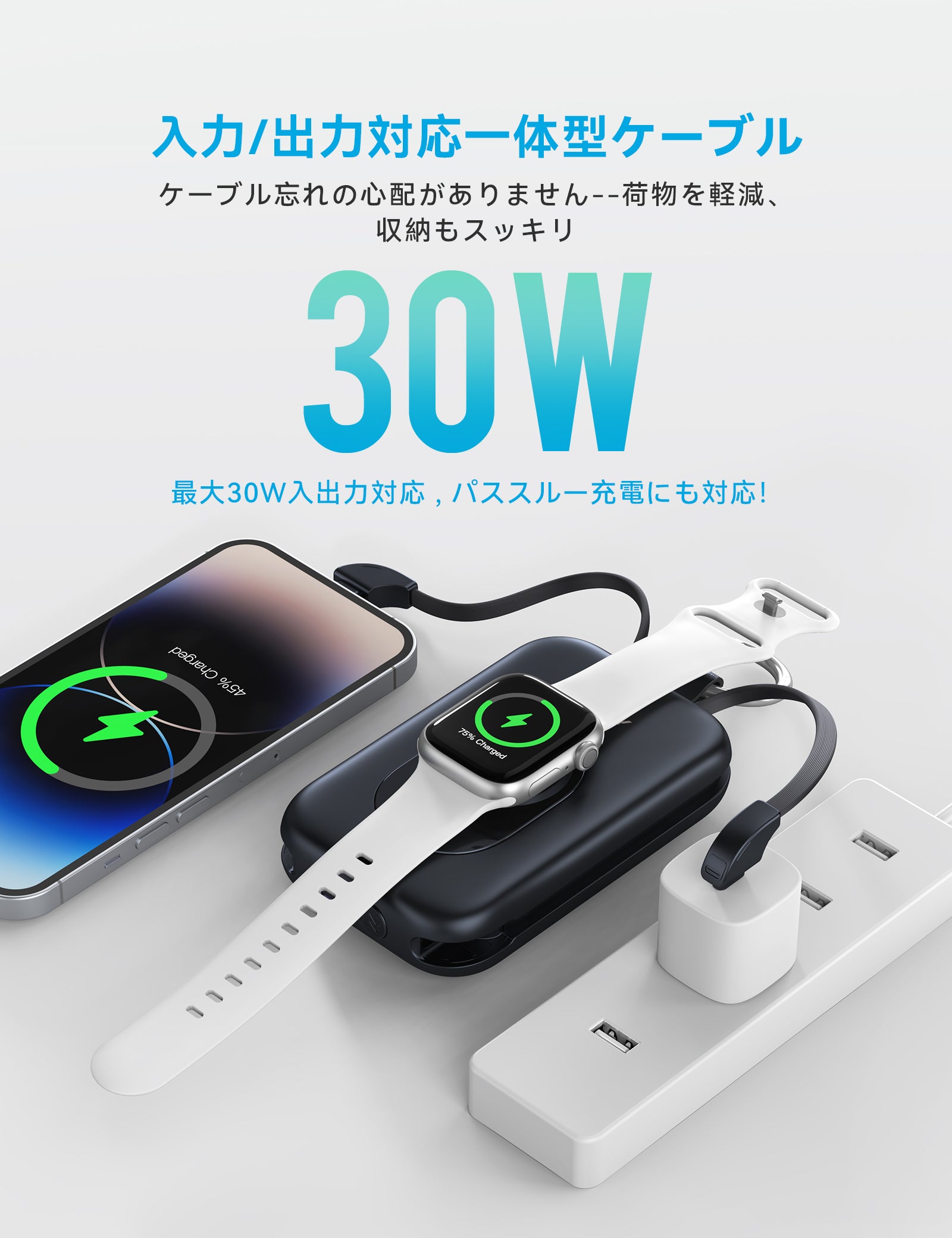 RORRY CharmGo D2 20000mAh キーホルダー型 モバイルバッテリー（30W対応）
