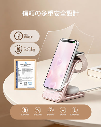 RORRY AuraDock M2-10000mAh 4in1 充電ステーション 着脱式モバイルバッテリー付き 30W