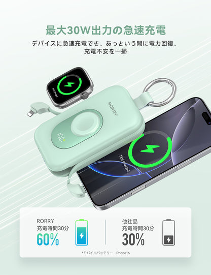 RORRY CharmGo D2 20000mAh キーホルダー型 モバイルバッテリー（30W対応）