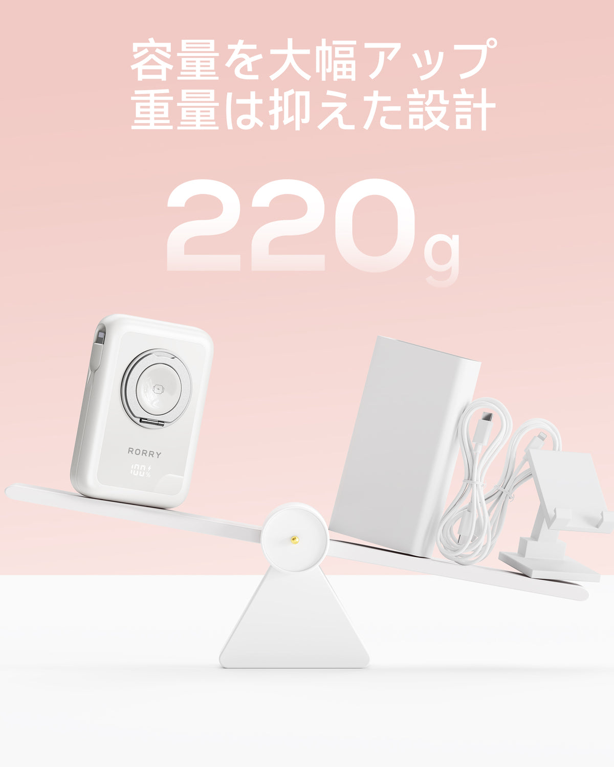 RORRY CharmAir P8-10000mAh MagSafeモバイルバッテリー 22.5W