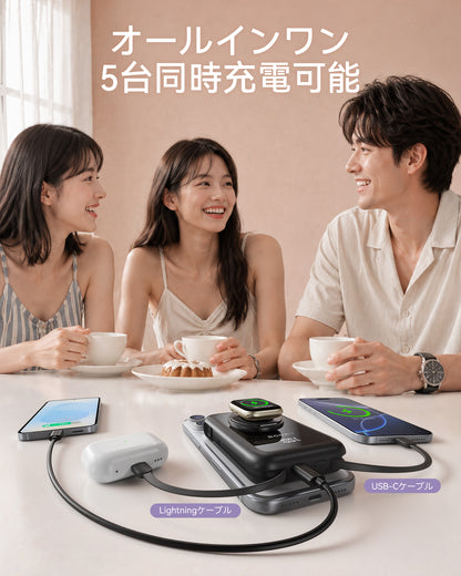 RORRY CharmAir P8-10000mAh MagSafeモバイルバッテリー 22.5W