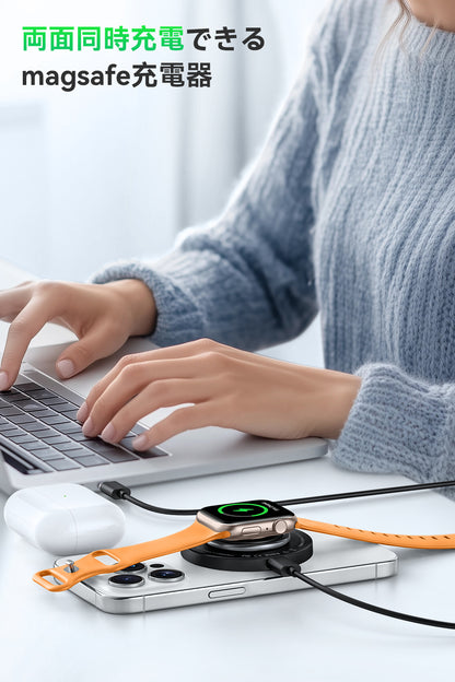 RORRY A3 超小型Qi2 3in1ワイレス充電器（15W・リングスタンド機能付）