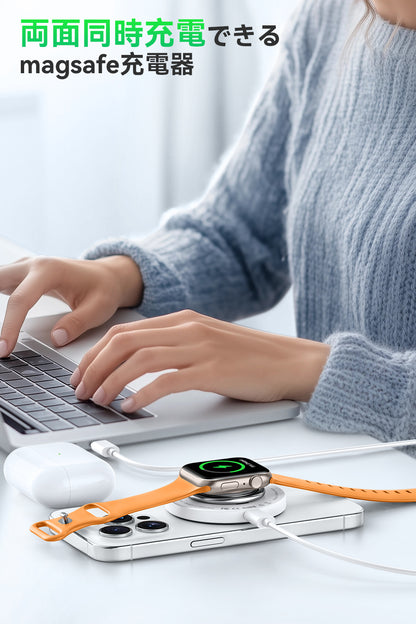 RORRY A3 超小型Qi2 3in1ワイレス充電器（15W・リングスタンド機能付）