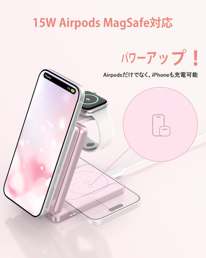 RORRY AuraDock M1-5000mAh 4in1充電ステーション マグネット式モバイルバッテリー搭載