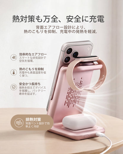 RORRY AuraDock® M2-10000mAh 4in1 充電ステーション 着脱式モバイルバッテリー付き 30W