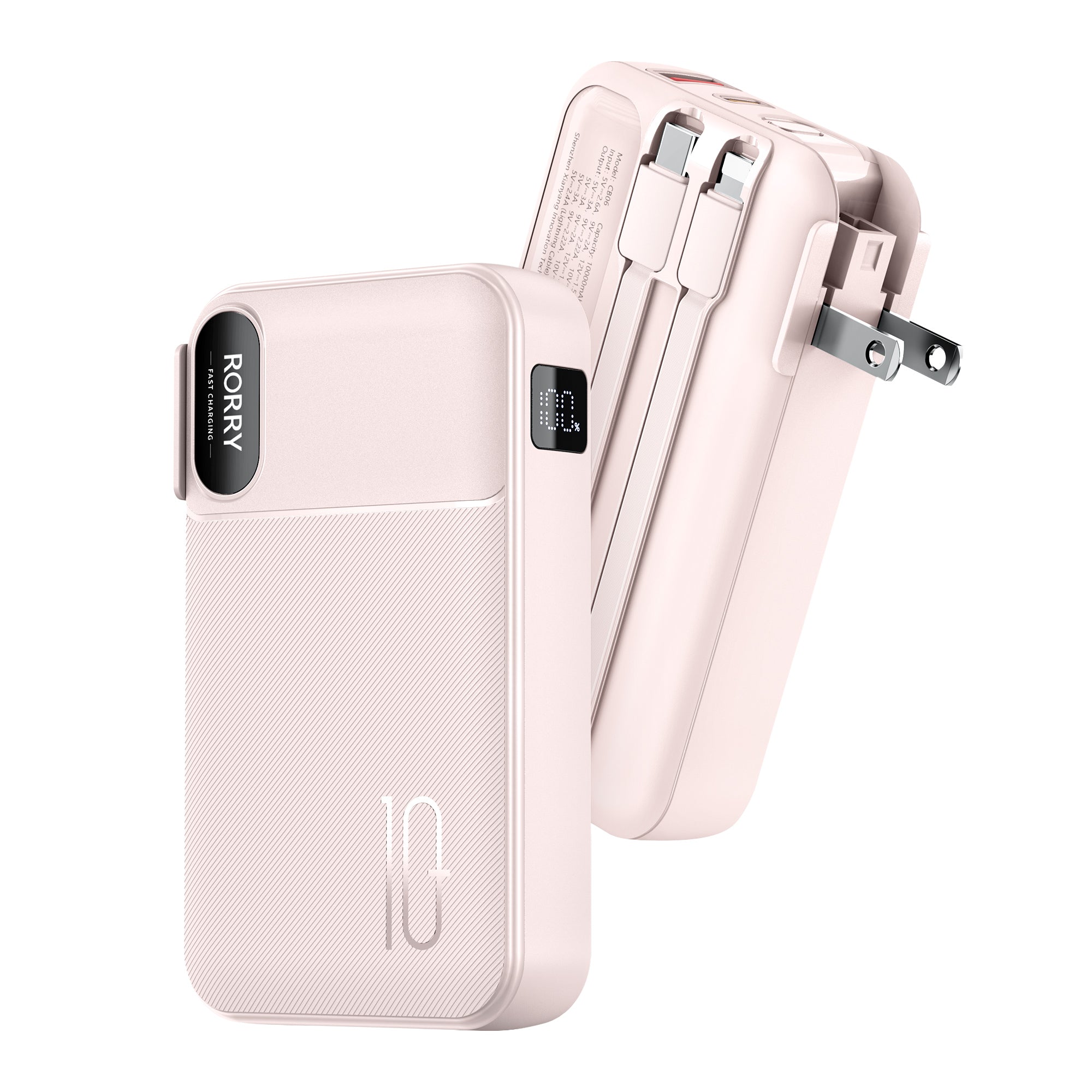 RORRY CB06 モバイルバッテリー 10000mAh (ACコンセント内蔵・22.5W