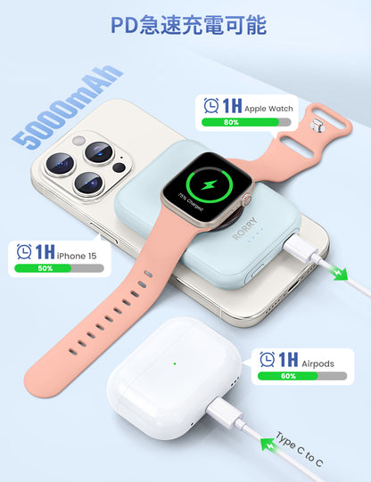 RORRY D13 MagSafe モバイルバッテリー 5000mAh