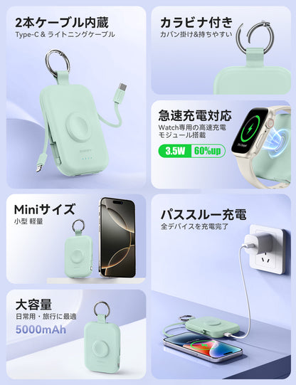 RORRY CharmGo D2 5000mAh キーホルダー型 モバイルバッテリー