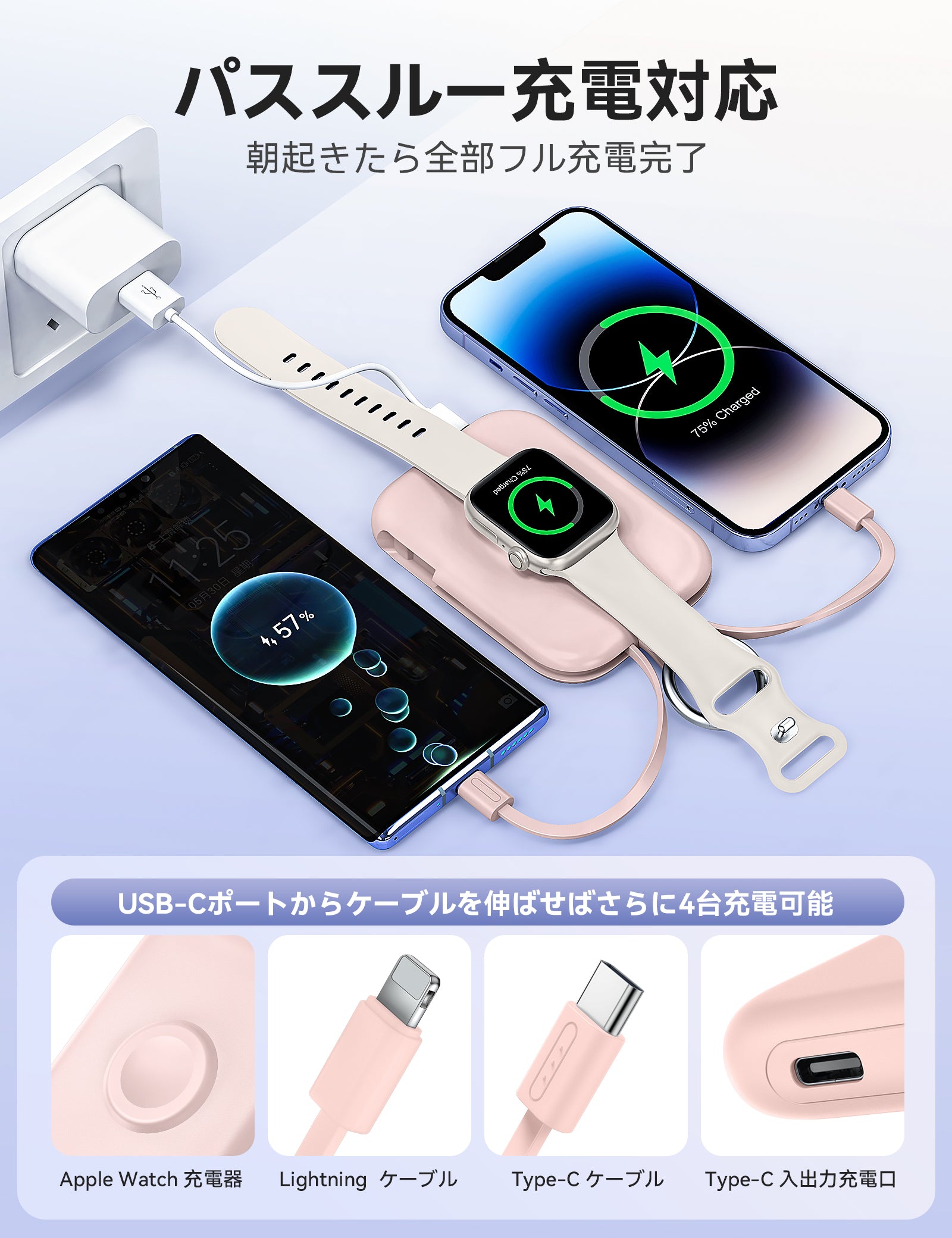 RORRY CharmGo D2 5000mAh キーホルダー型 モバイルバッテリー