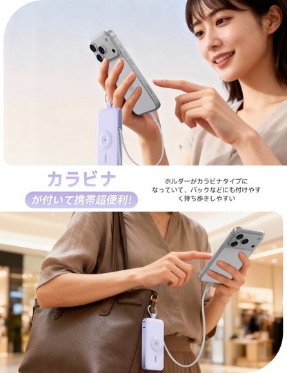 RORRY D3 12000mAh キーチェーン型モバイルバッテリー 30W