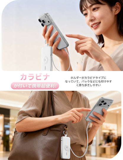 RORRY D3 12000mAh キーチェーン型モバイルバッテリー 30W