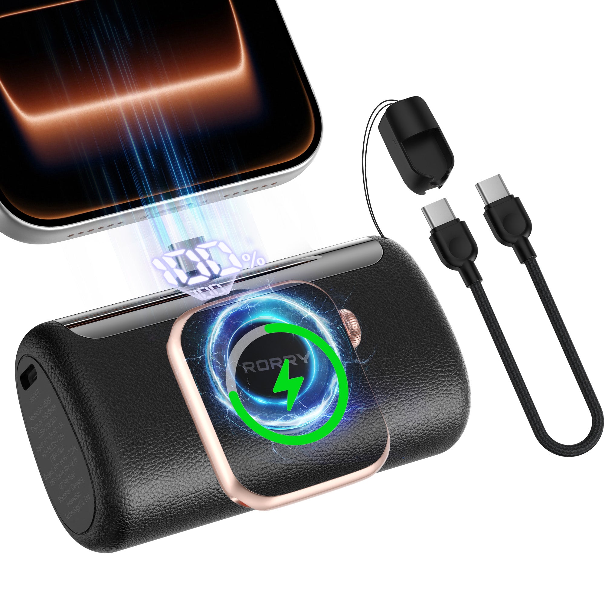 RORRY PalmGo D5 ポータブル充電器 10000mAh（USB-C搭載）