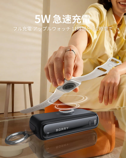 RORRY Flow CB4-10000mAh ポータブル充電器（ケーブル＆ACプラグ内蔵・40W急速充電）