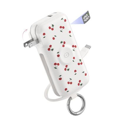 RORRY Flow CB4-10000mAh ポータブル充電器（ケーブル＆ACプラグ内蔵・40W急速充電）