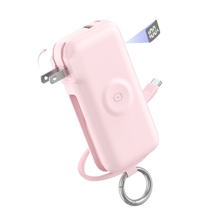 RORRY Flow CB4-10000mAh ポータブル充電器（ケーブル＆ACプラグ内蔵・40W急速充電）