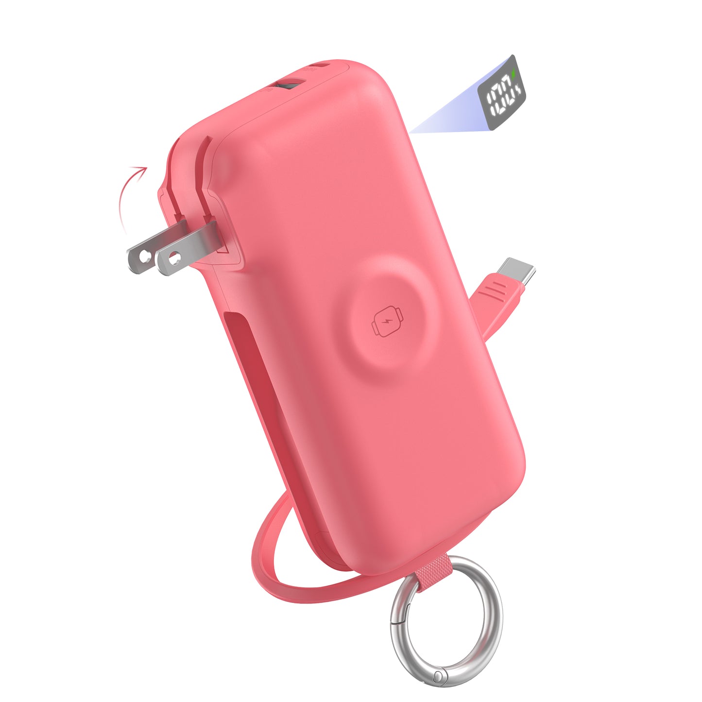 RORRY Flow CB4-10000mAh ポータブル充電器（ケーブル＆ACプラグ内蔵・40W急速充電）