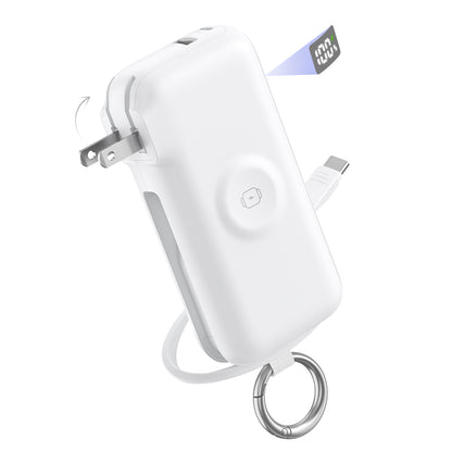 RORRY Flow CB4-10000mAh ポータブル充電器（ケーブル＆ACプラグ内蔵・40W急速充電）
