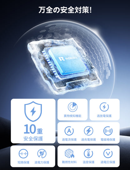 RORRY【Qi2 25W高速充電 キンキン冷却】 MagSafe ペルチェ素子&高回転冷却ファン付き ワイヤレス充電器